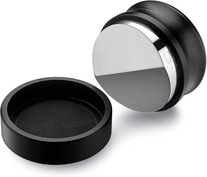 Normcore 58.5mm Coffee Distribution Tool - Espresso Coffee Leveler Tool for 58mm Portafilter - Barista Espresso Accessories - Adjustable Depth - Stainless Steel base - Distributor Stand - Image 1